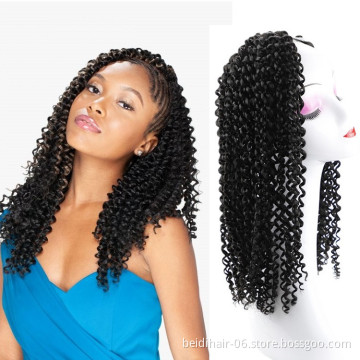 Passion Twist Prelooped Crochet Hair Braid Spring Long Bohemian Curl Braids Water Wave Hook Locs Synthetic Hair
